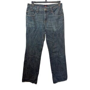 Rock & Republic Mens Straight Fit Denim Jeans Size 33x32 Dark Wash Blue Casual